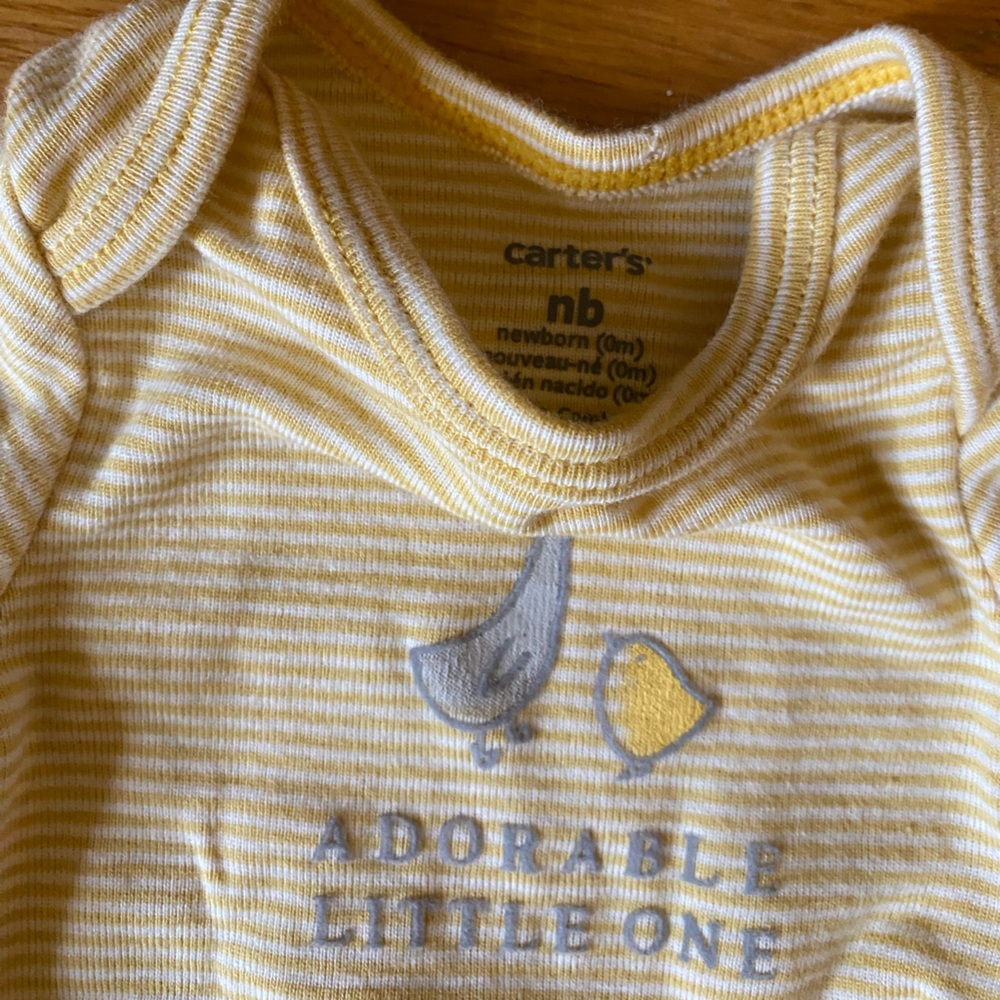 2 for $10 or 3 for $12- Carter's Yellow and White Striped Baby Onesie